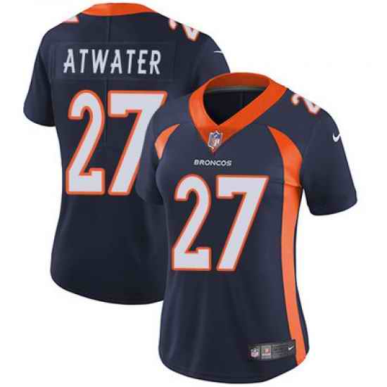 Nike Broncos #27 Steve Atwater Blue Alternate Womens Stitched NFL Vapor Untouchable Limited Jersey